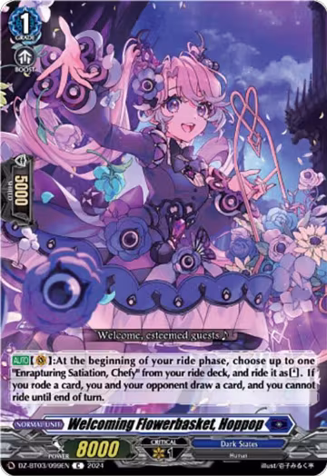 Welcoming Flowerbasket, Hoppop (DZ-BT03/099EN), DZ-BT03: Dimensional Transcendence — Vanguard card price