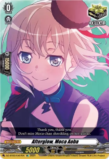 Afterglow, Moca Aoba (EX) (DZ-BT03/EX07EN), DZ-BT03: Dimensional Transcendence — Vanguard card price