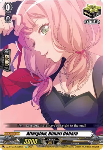 Afterglow, Himari Uehara (EX) (DZ-BT03/EX08EN), DZ-BT03: Dimensional Transcendence — Vanguard card price