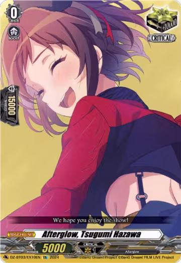 Afterglow, Tsugumi Hazawa (EX) (DZ-BT03/EX10EN), DZ-BT03: Dimensional Transcendence — Vanguard card price