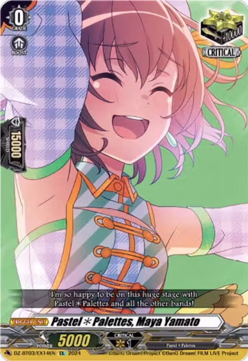 Pastel*Palettes, Maya Yamato (EX) (DZ-BT03/EX14EN), DZ-BT03: Dimensional Transcendence — Vanguard card price