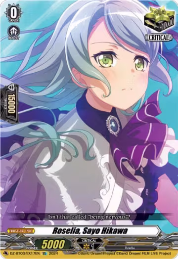 Roselia, Sayo Hikawa (EX) (DZ-BT03/EX17EN), DZ-BT03: Dimensional Transcendence — Vanguard card price