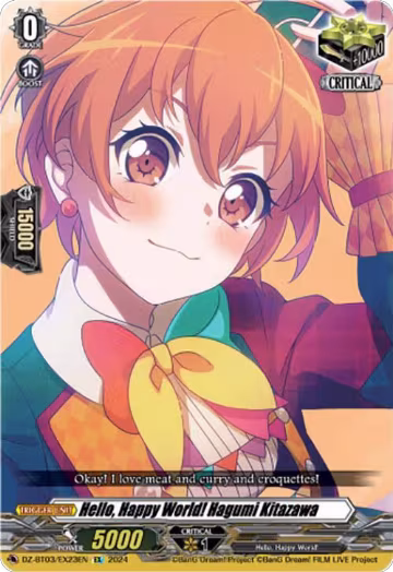 Hello, Happy World! Hagumi Kitazawa (EX) (DZ-BT03/EX23EN), DZ-BT03: Dimensional Transcendence — Vanguard card price