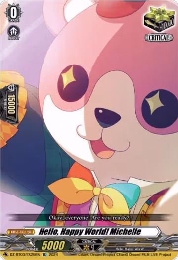 Hello, Happy World! Michelle (EX) (DZ-BT03/EX25EN), DZ-BT03: Dimensional Transcendence — Vanguard card price