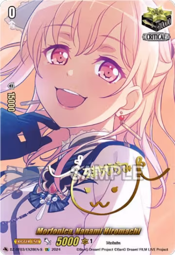 Morfonica, Nanami Hiromachi (EX) (Foil) (DZ-BT03/EX28EN-S), DZ-BT03: Dimensional Transcendence — Vanguard card price