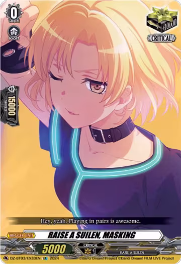 RAISE A SUILEN, MASKING (EX) (DZ-BT03/EX33EN), DZ-BT03: Dimensional Transcendence — Vanguard card price