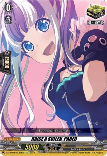RAISE A SUILEN, PAREO (EX) (DZ-BT03/EX34EN), DZ-BT03: Dimensional Transcendence — Vanguard card price