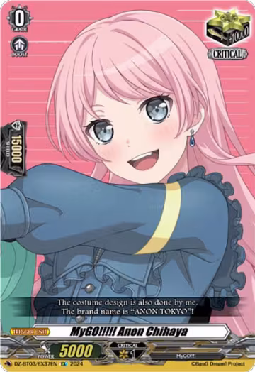 MyGO!!!!! Anon Chihaya (EX) (DZ-BT03/EX37EN), DZ-BT03: Dimensional Transcendence — Vanguard card price
