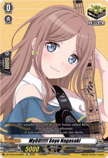 MyGO!!!!! Soyo Nagasaki (EX) (DZ-BT03/EX39EN), DZ-BT03: Dimensional Transcendence — Vanguard card price