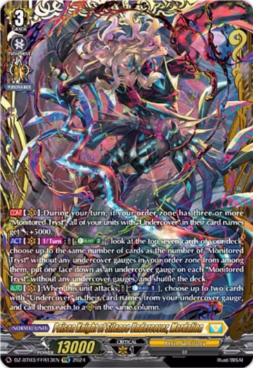 Poison Knight of Silence Undercover, Mordalion (FFR) (DZ-BT03/FFR13EN), DZ-BT03: Dimensional Transcendence — Vanguard card price