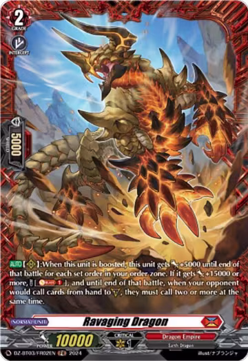 Ravaging Dragon (FR) (DZ-BT03/FR02EN), DZ-BT03: Dimensional Transcendence — Vanguard card price
