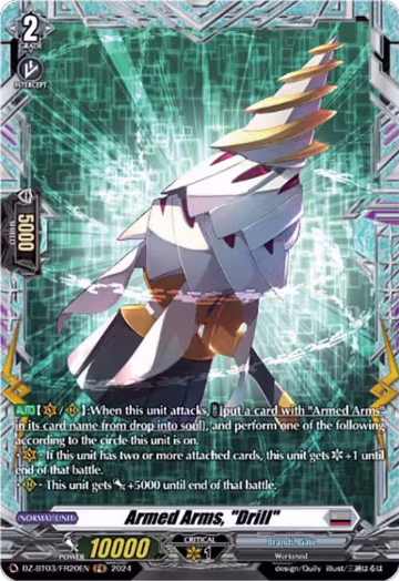 Armed Arms, "Drill" (FR) (DZ-BT03/FR20EN), DZ-BT03: Dimensional Transcendence — Vanguard card price