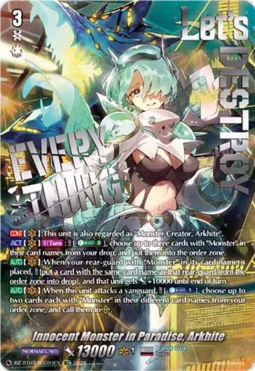 Innocent Monster in Paradise, Arkhite (SEC) (DZ-BT03/SEC04EN), DZ-BT03: Dimensional Transcendence — Vanguard card price