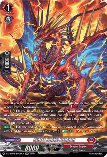 Spark Spike Dragon (SR) (DZ-BT03/SR08EN), DZ-BT03: Dimensional Transcendence — Vanguard card price