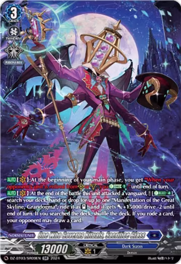 One Who Governs Rituals, Sacrifice Glass (SR) (DZ-BT03/SR09EN), DZ-BT03: Dimensional Transcendence — Vanguard card price