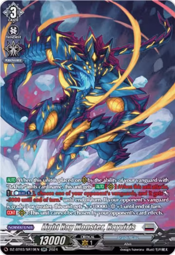 Light Ray Monster, Rayviris (SR) (DZ-BT03/SR19EN), DZ-BT03: Dimensional Transcendence — Vanguard card price