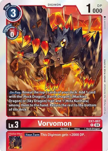 Vorvomon (EX7-007 R), Digimon LIBERATOR — Digimon card price