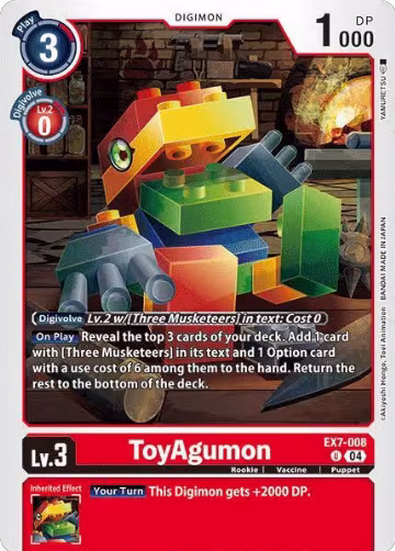 ToyAgumon - EX7-008 (EX7-008 U), Digimon LIBERATOR — Digimon card price