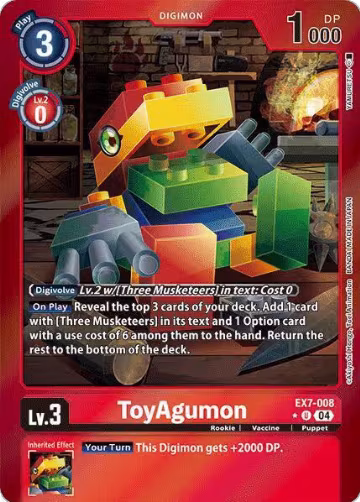 ToyAgumon - EX7-008 (Foil) (EX7-008 U), Digimon LIBERATOR — Digimon card price