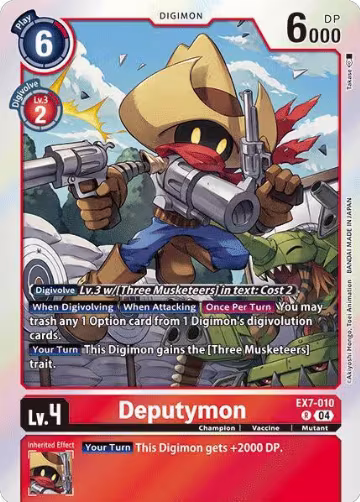 Deputymon (EX7-010 R), Digimon LIBERATOR — Digimon card price