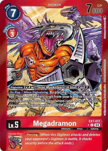 Megadramon (Foil) (EX7-011 C), Digimon LIBERATOR — Digimon card price