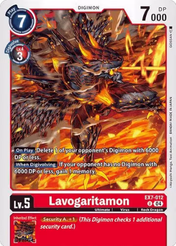 Lavogaritamon (EX7-012 U), Digimon LIBERATOR — Digimon card price