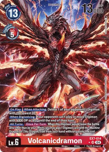 Volcanicdramon (Alternate Art) (EX7-014 SR), Digimon LIBERATOR — Digimon card price