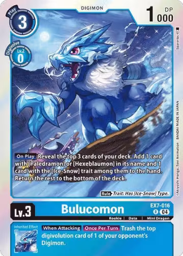 Bulucomon (EX7-016 R), Digimon LIBERATOR — Digimon card price