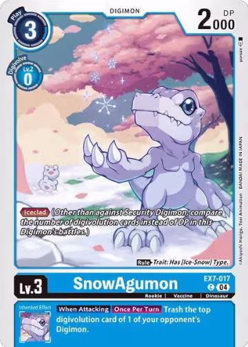 SnowAgumon (EX7-017 C), Digimon LIBERATOR — Digimon card price