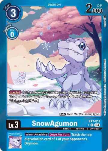 SnowAgumon (Foil) (EX7-017 C), Digimon LIBERATOR — Digimon card price