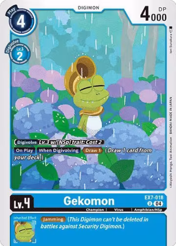 Gekomon (EX7-018 U), Digimon LIBERATOR — Digimon card price