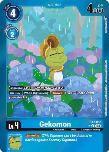 Gekomon (Foil) (EX7-018 U), Digimon LIBERATOR — Digimon card price