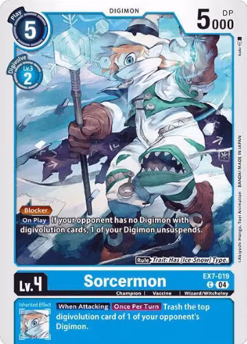 Sorcermon (EX7-019 C), Digimon LIBERATOR — Digimon card price