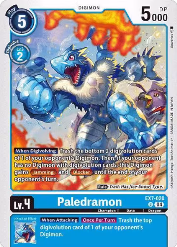 Paledramon (EX7-020 U), Digimon LIBERATOR — Digimon card price