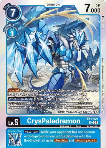 CrysPaledramon (EX7-021 R), Digimon LIBERATOR — Digimon card price