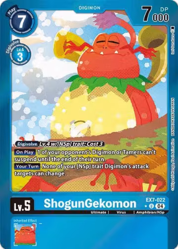 ShogunGekomon (Foil) (EX7-022 U), Digimon LIBERATOR — Digimon card price