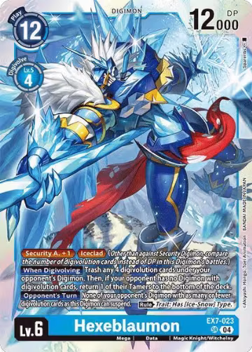 Hexeblaumon (EX7-023 SR), Digimon LIBERATOR — Digimon card price