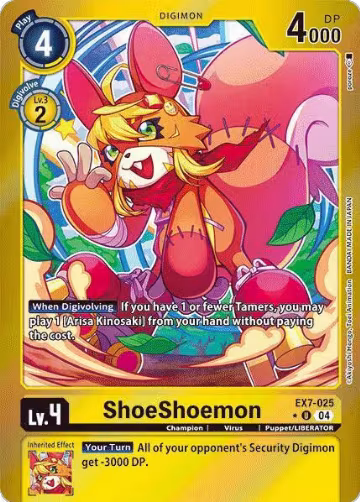 ShoeShoemon (Foil) (EX7-025 U), Digimon LIBERATOR — Digimon card price