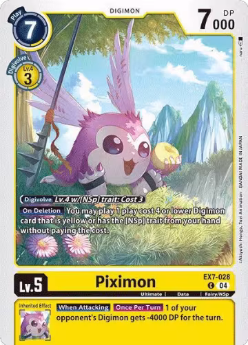 Piximon (EX7-028 C), Digimon LIBERATOR — Digimon card price