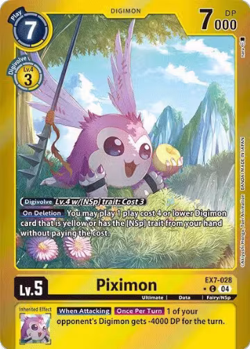 Piximon (Foil) (EX7-028 C), Digimon LIBERATOR — Digimon card price