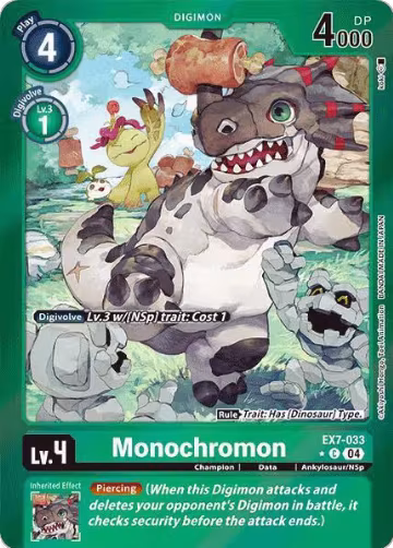 Monochromon (Foil) (EX7-033 C), Digimon LIBERATOR — Digimon card price