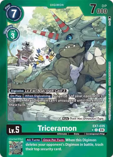 Triceramon (Foil) (EX7-035 C), Digimon LIBERATOR — Digimon card price