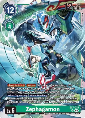 Zephagamon (EX7-036 SR), Digimon LIBERATOR — Digimon card price