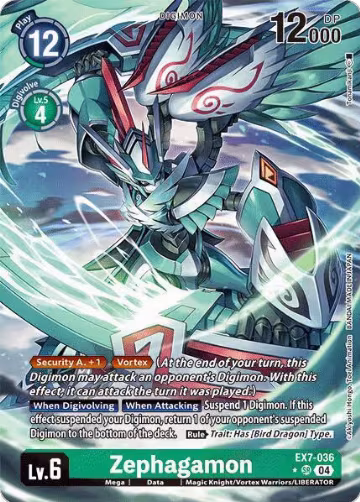 Zephagamon (Alternate Art) (EX7-036 SR), Digimon LIBERATOR — Digimon card price