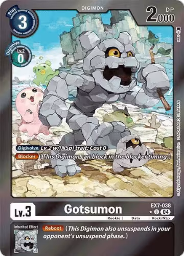Gotsumon (Foil) (EX7-038 U), Digimon LIBERATOR — Digimon card price