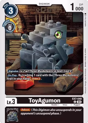 ToyAgumon - EX7-040 (EX7-040 U), Digimon LIBERATOR — Digimon card price