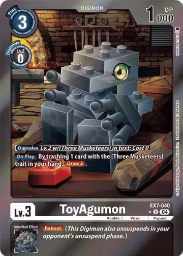 ToyAgumon - EX7-040 (Foil) (EX7-040 U), Digimon LIBERATOR — Digimon card price