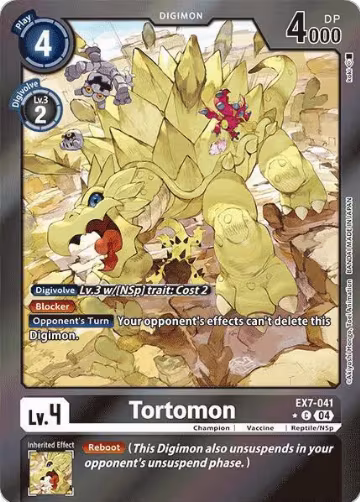 Tortomon (Foil) (EX7-041 C), Digimon LIBERATOR — Digimon card price