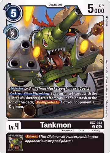 Tankmon (EX7-043 C), Digimon LIBERATOR — Digimon card price