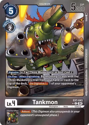 Tankmon (Foil) (EX7-043 C), Digimon LIBERATOR — Digimon card price